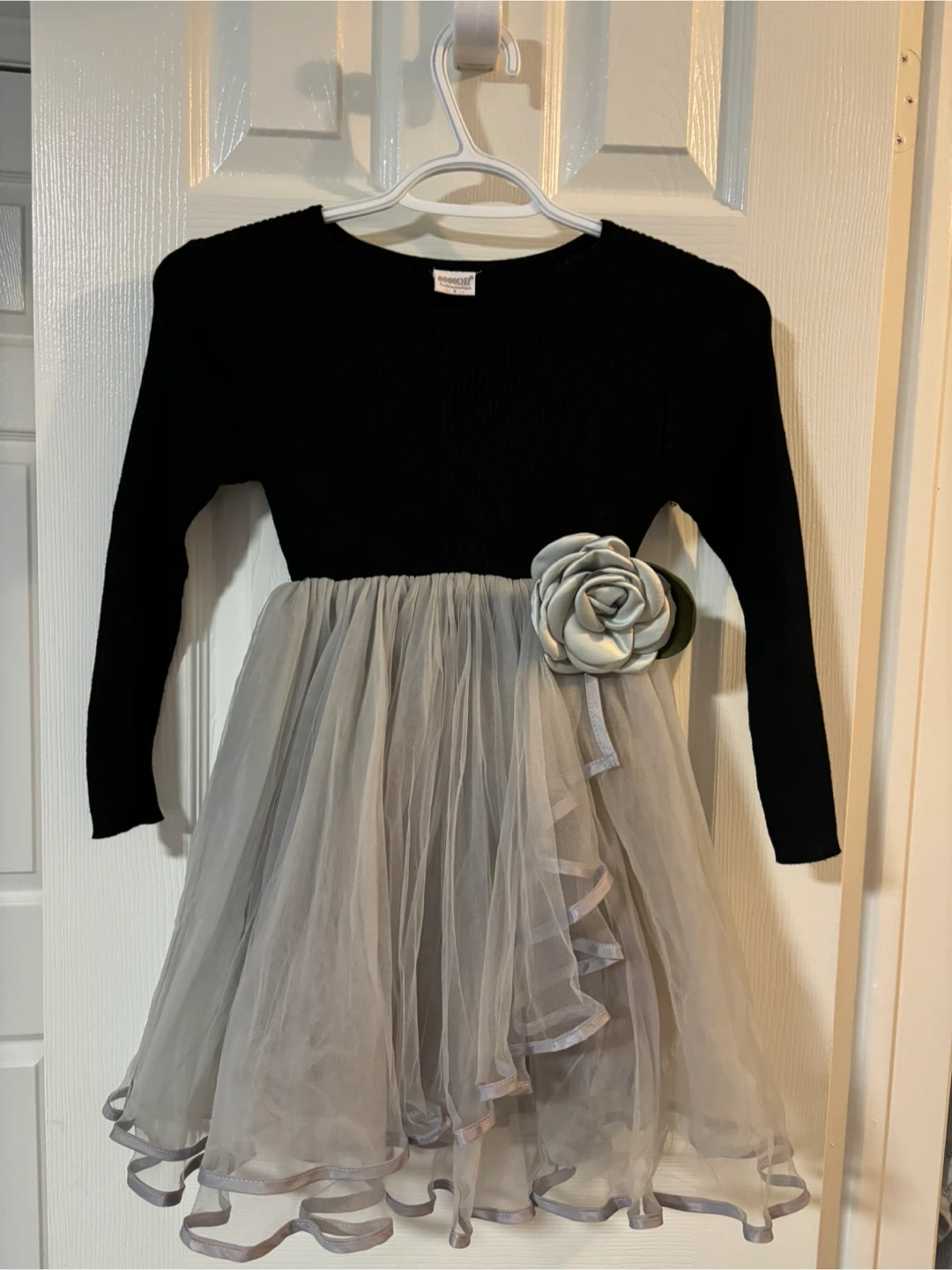 Girls' Dress - Black & Grey, Size 5 - photo 2