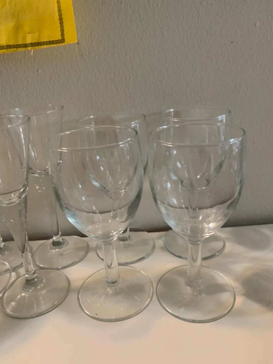 Set of Clear Glass Cordial Glasses. Each sets is $5 image indicator(2)