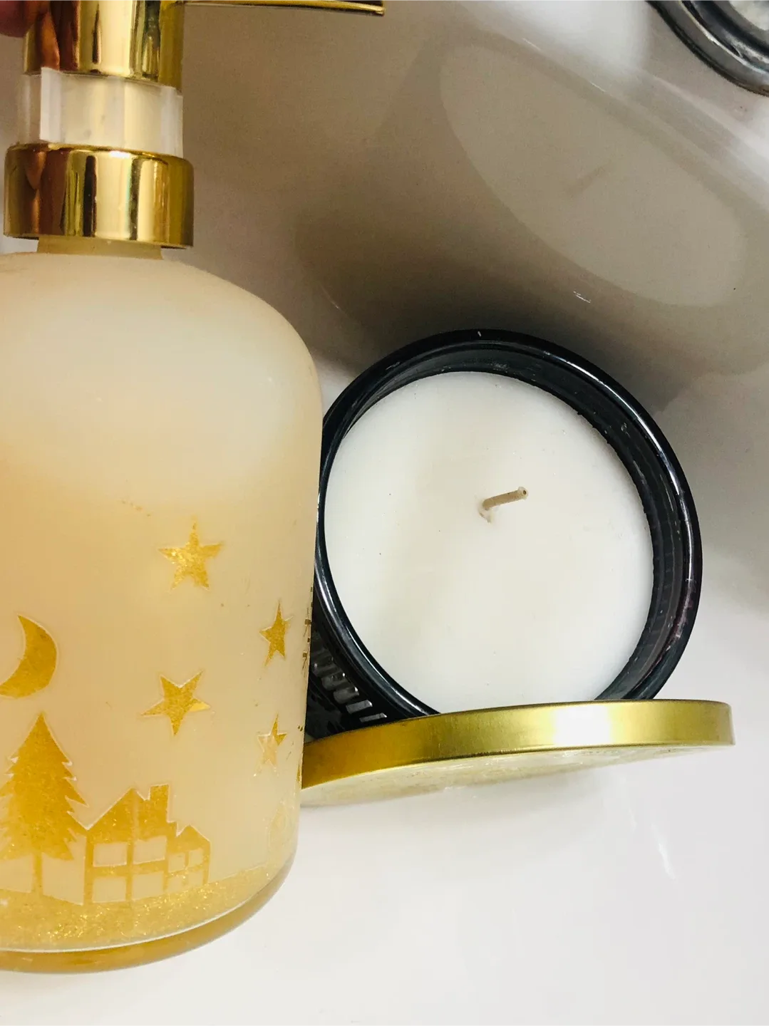 Sand + Fog Apple Cider Candle & Golden Hand Soap From Homesense image indicator(8)