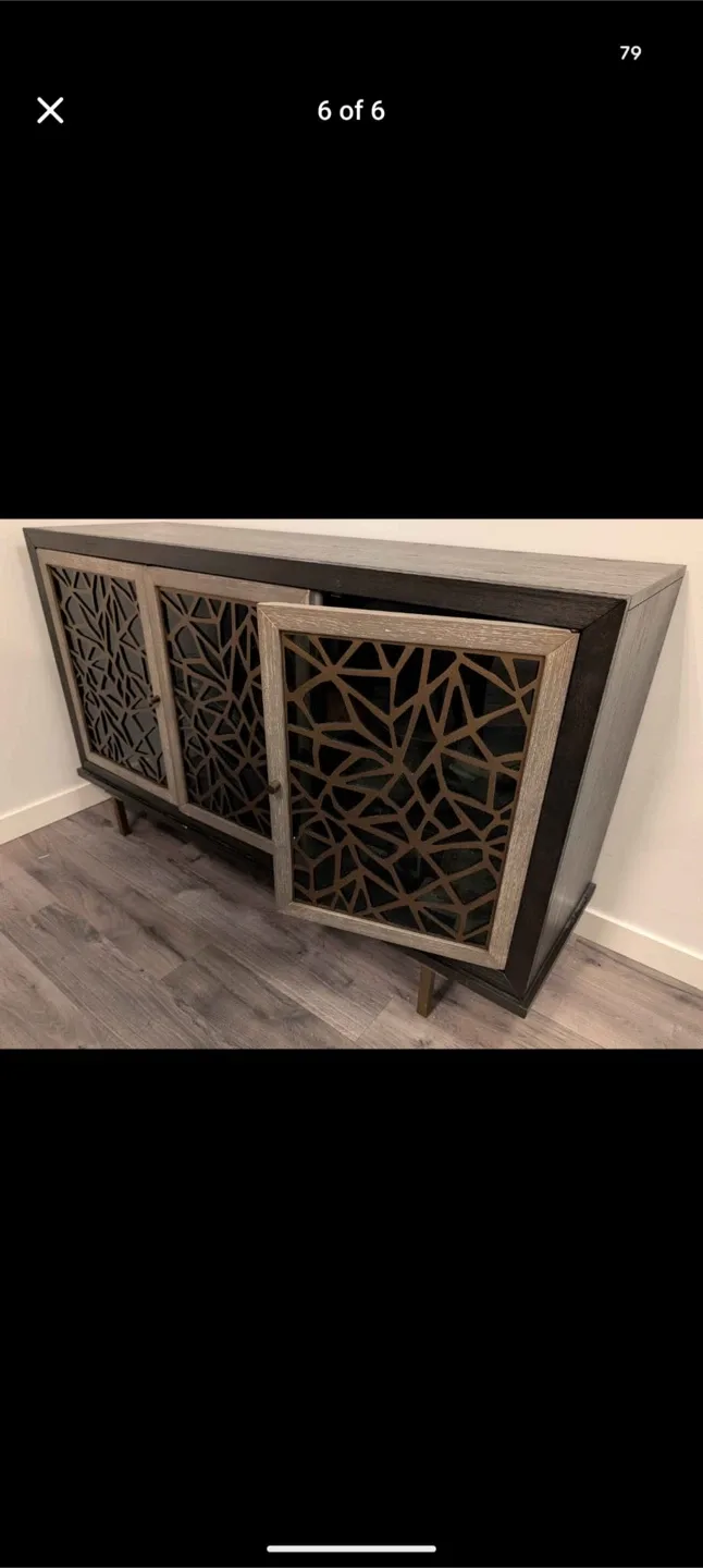 Server with Bar Cabinet