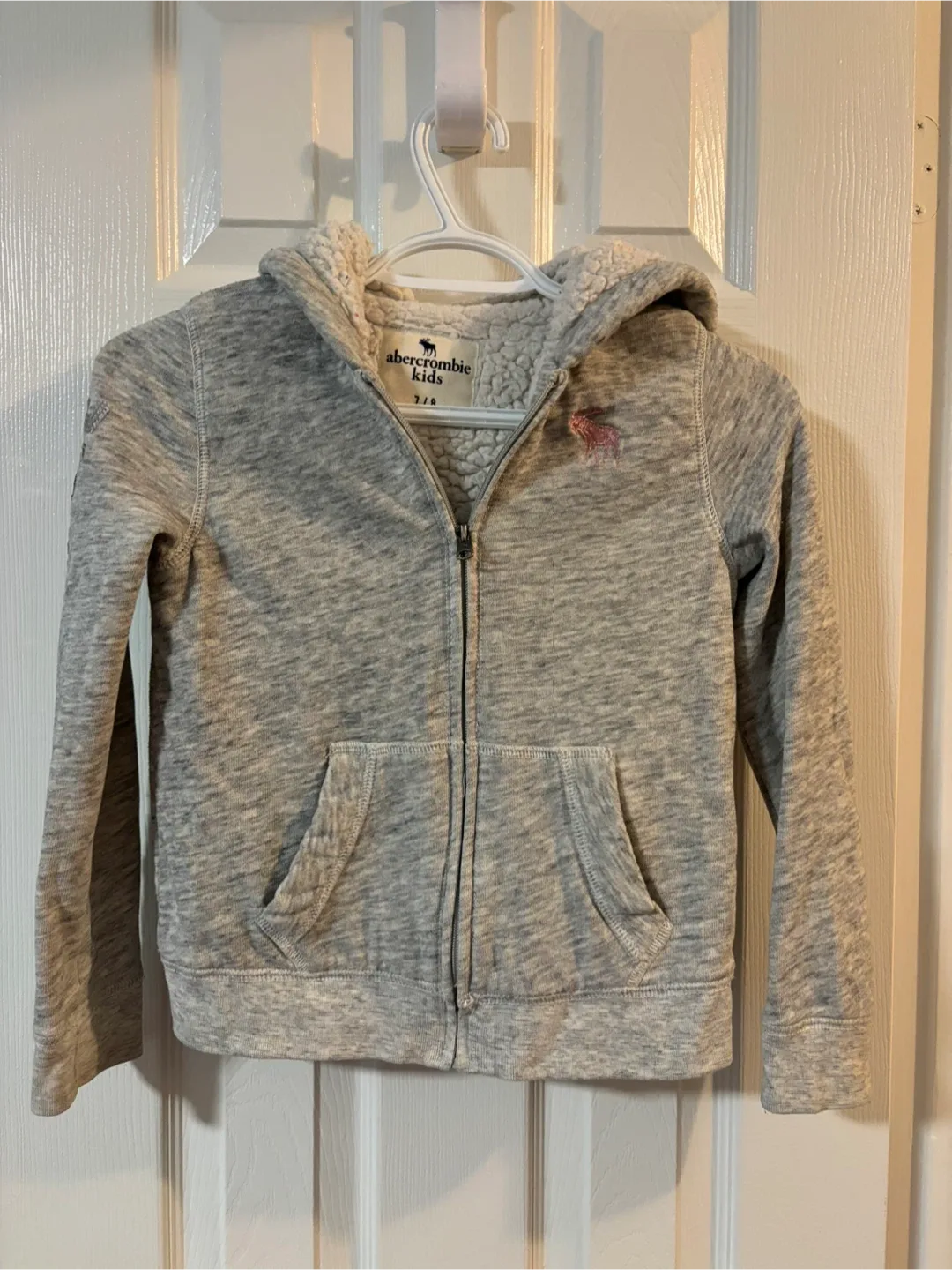 Abercrombie Kids Grey Zip-Up Hoodie Size 7/8