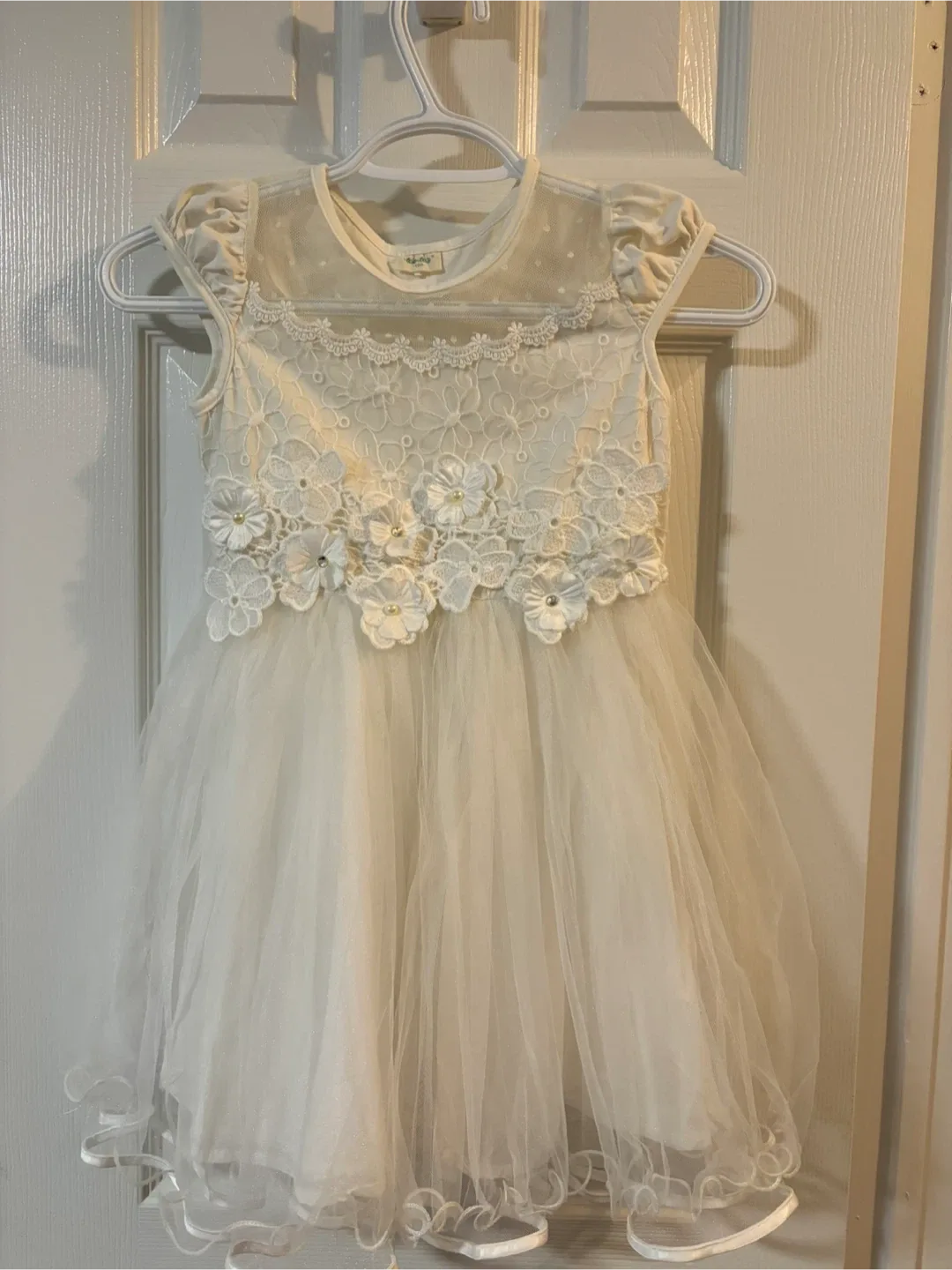 Girl's Cream Tulle Dress 130