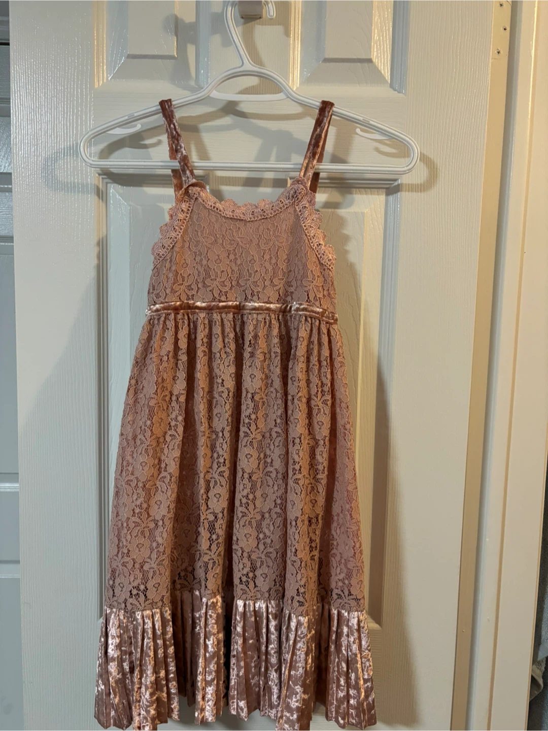 Girls' Pink Lace Dress 130 - photo 2