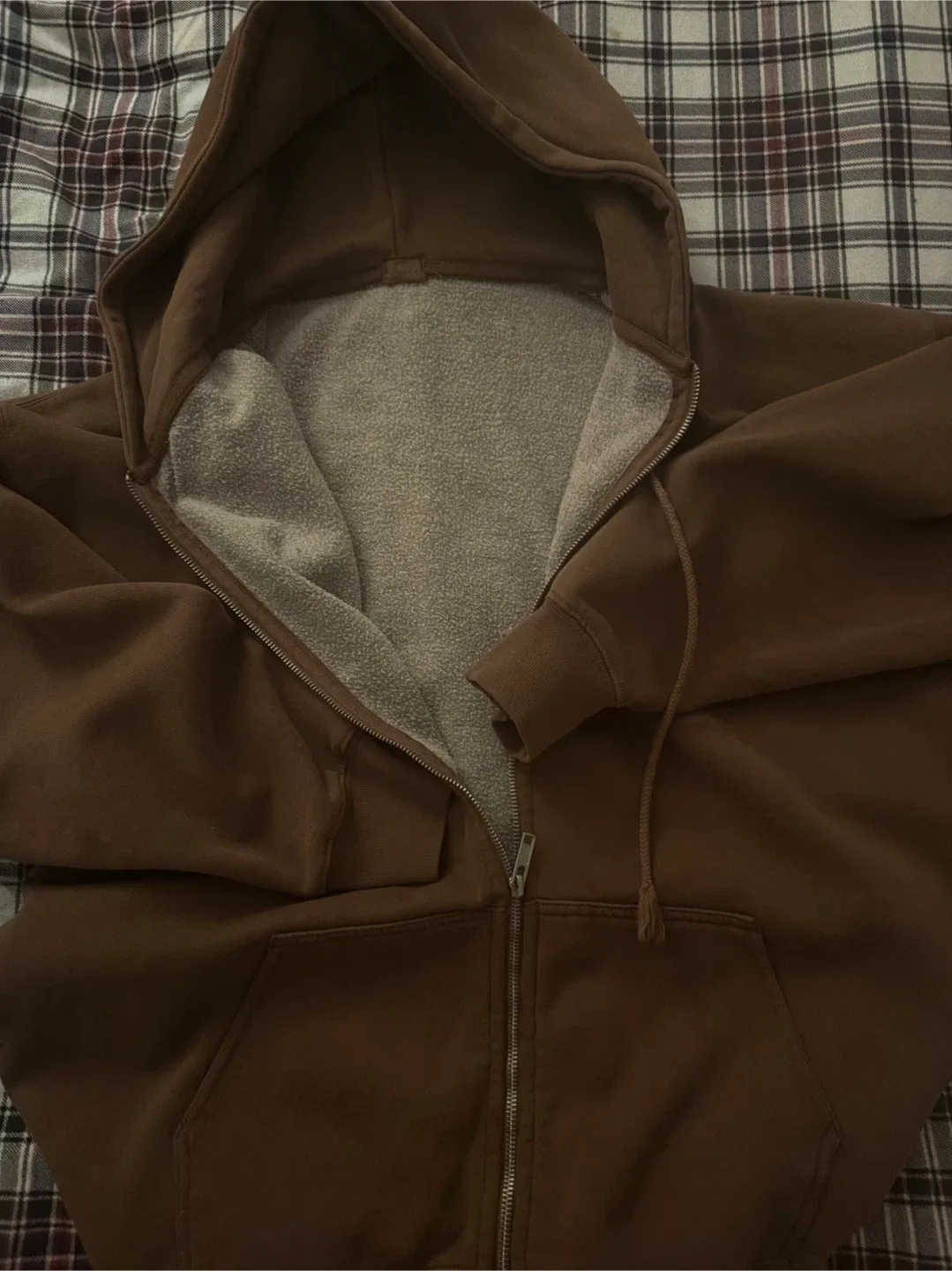 Brandy Melville Brown RARE Zip Up image indicator(3)