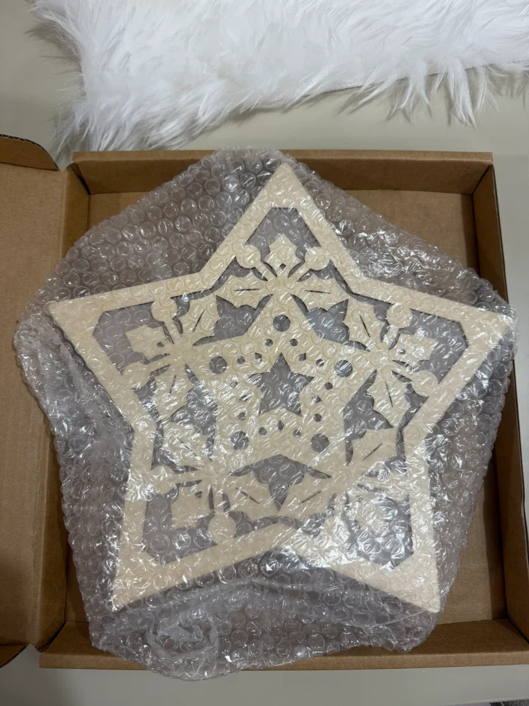 New Xmas Decor! Large 12”Christmas Wooden Gift with Lights image indicator(5)