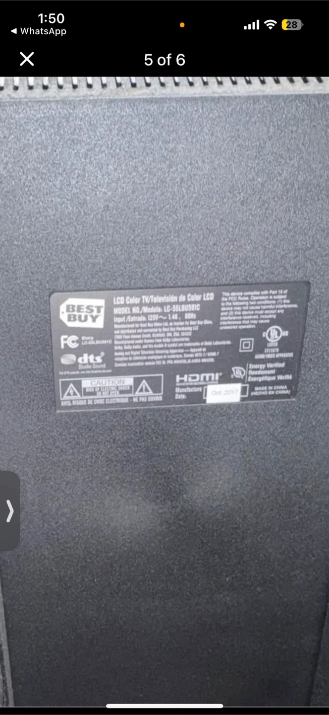Sharp Roku TV LC-55LBU591C image indicator(3)