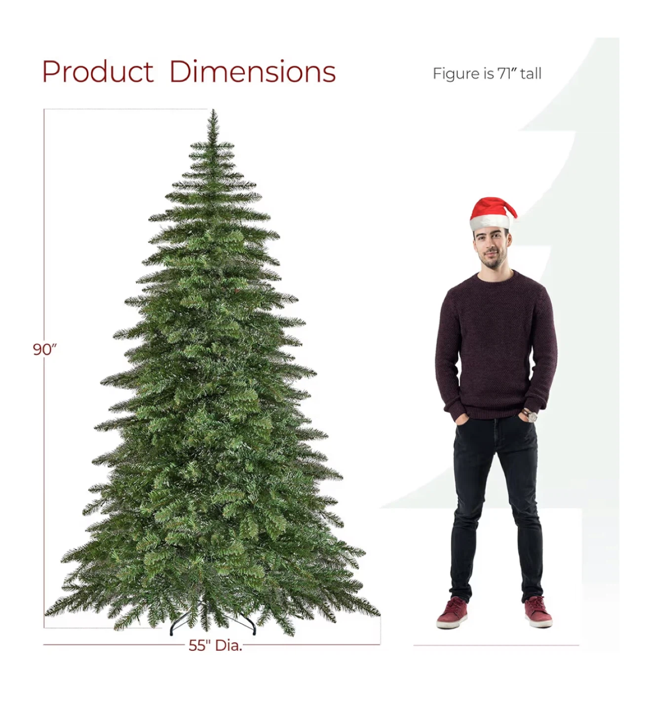 7.5 ft Pre-Lit Artificial Christmas Tree - photo 3