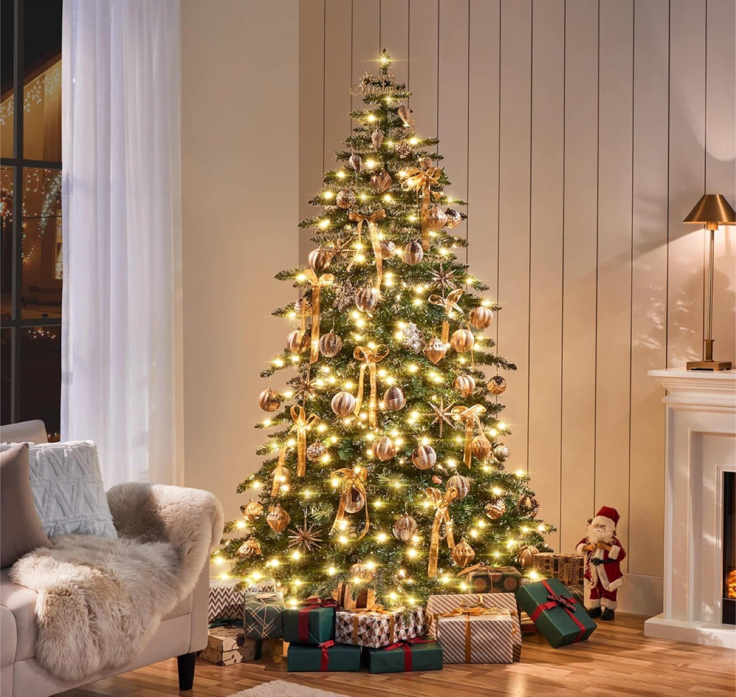 7.5 ft Pre-Lit Artificial Christmas Tree