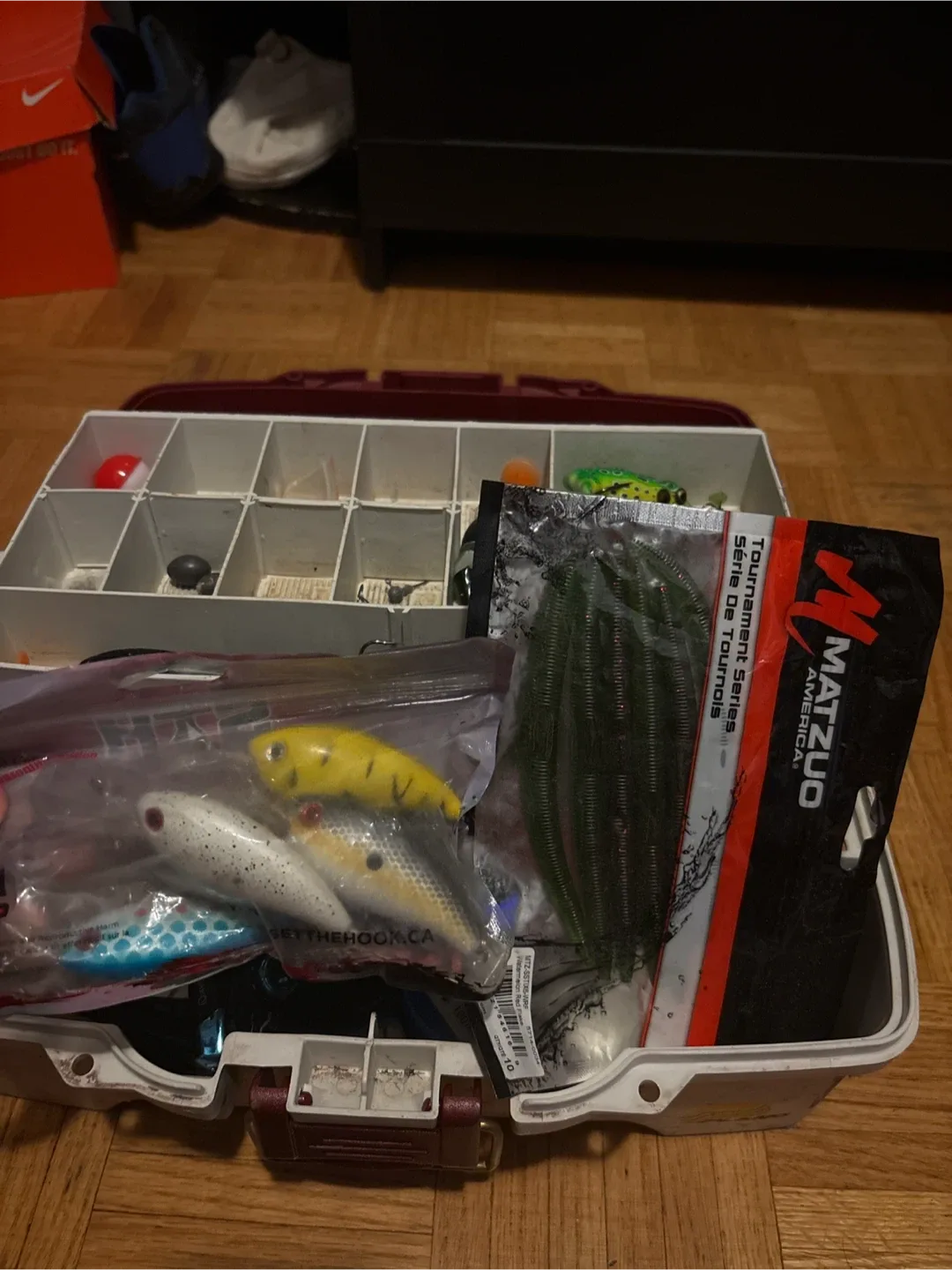 Fishing Tackle Box with Lures & Gear image indicator(3)