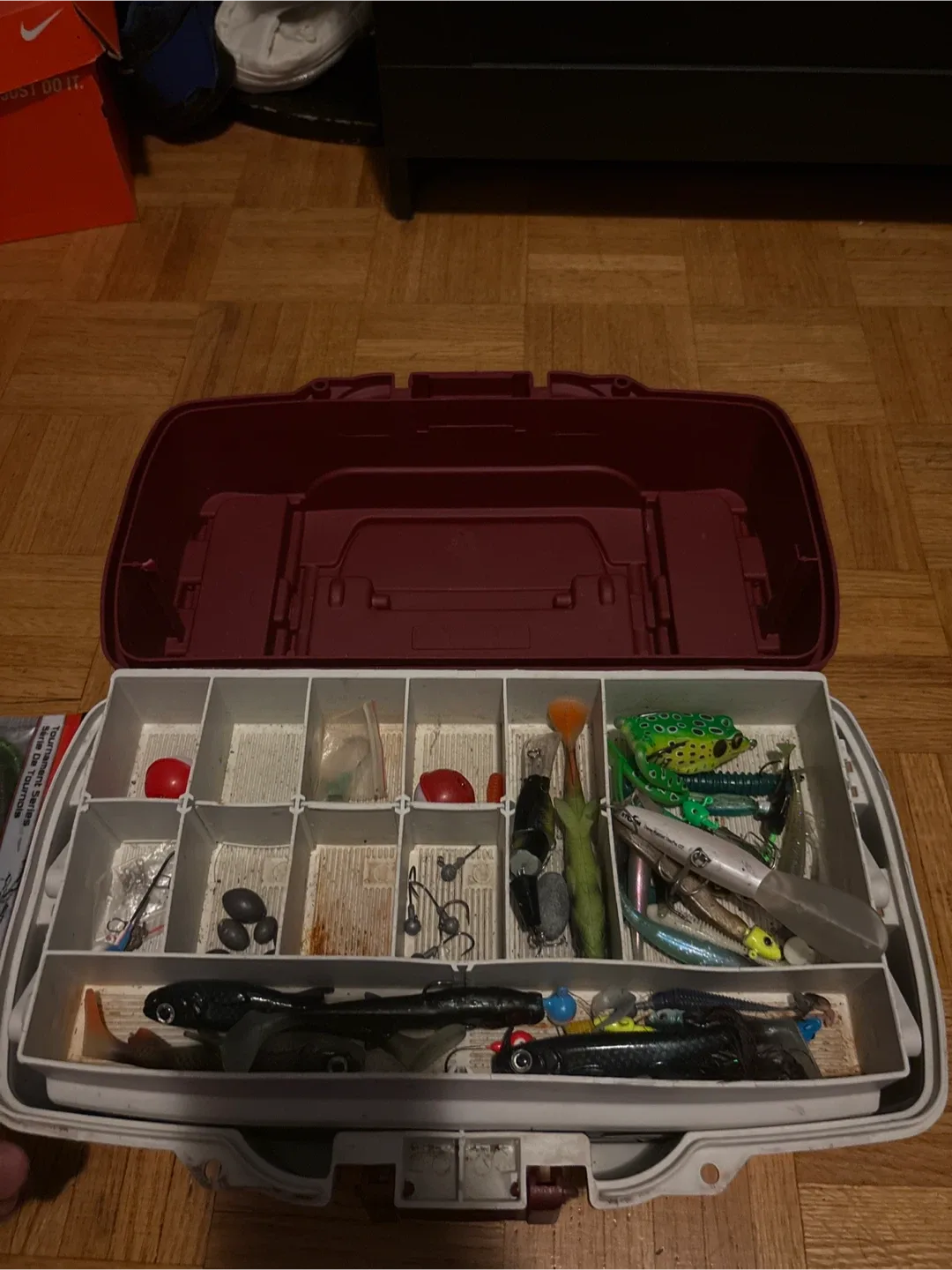 Fishing Tackle Box with Lures & Gear image indicator(2)