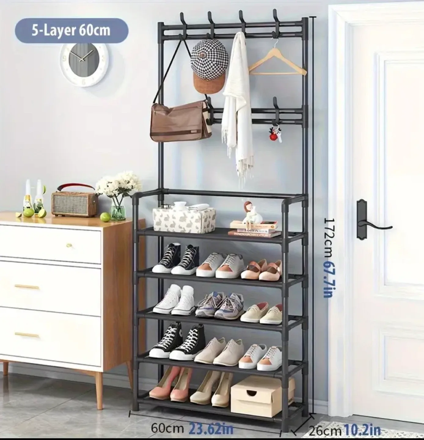 5-Layer Shoe Rack - BRAND NEW IN BOX image indicator(3)