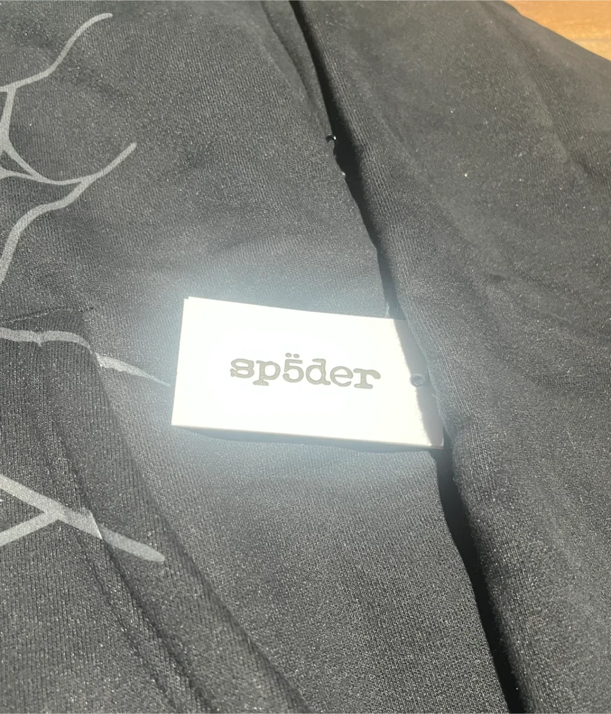 Black Sp5der Zipper Hoodie image indicator(5)