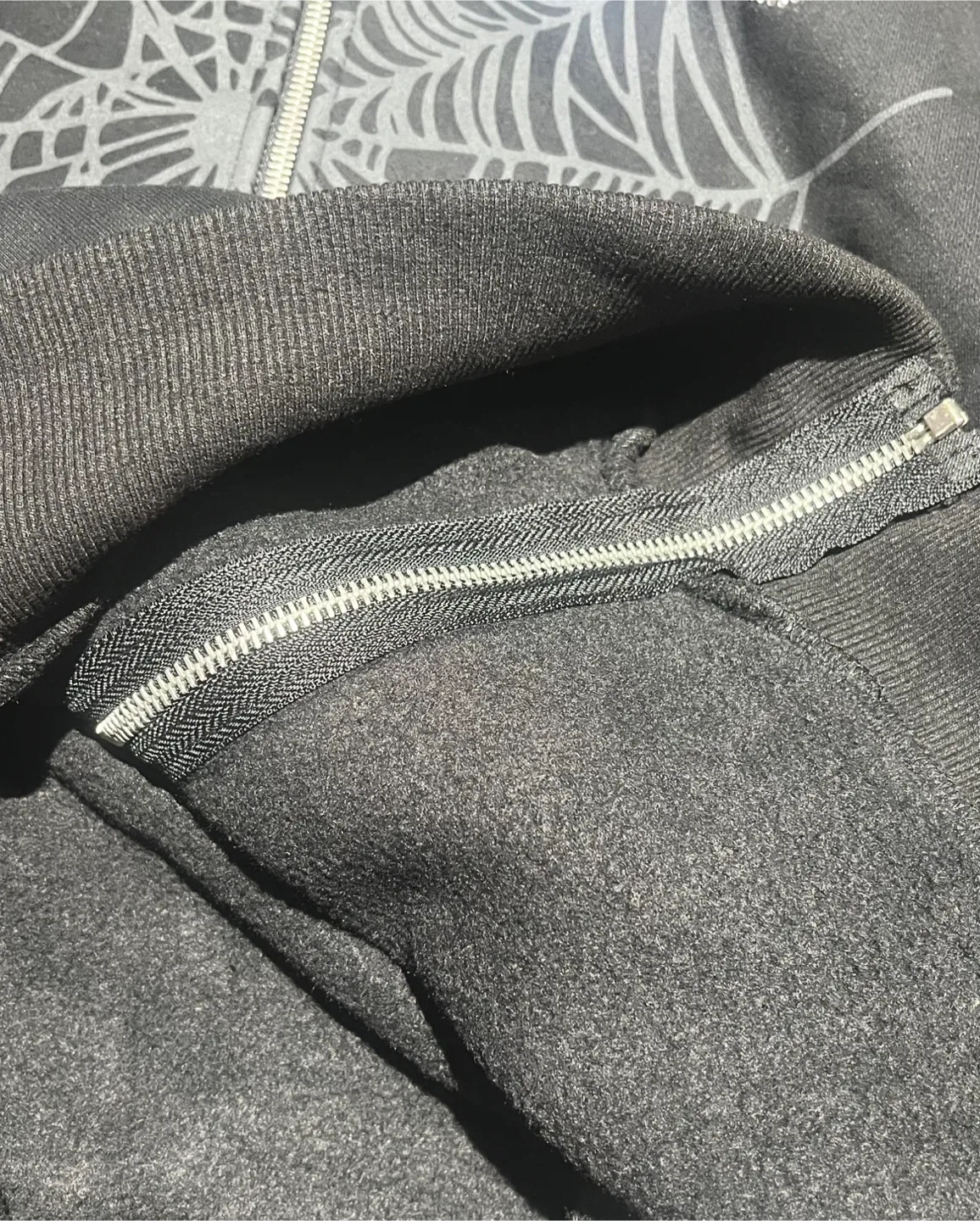Black Sp5der Zipper Hoodie image indicator(4)