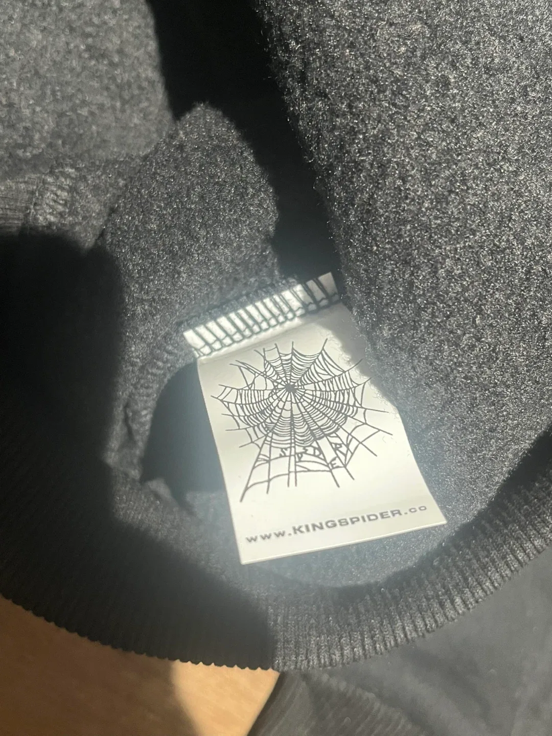Black Sp5der Zipper Hoodie image indicator(7)