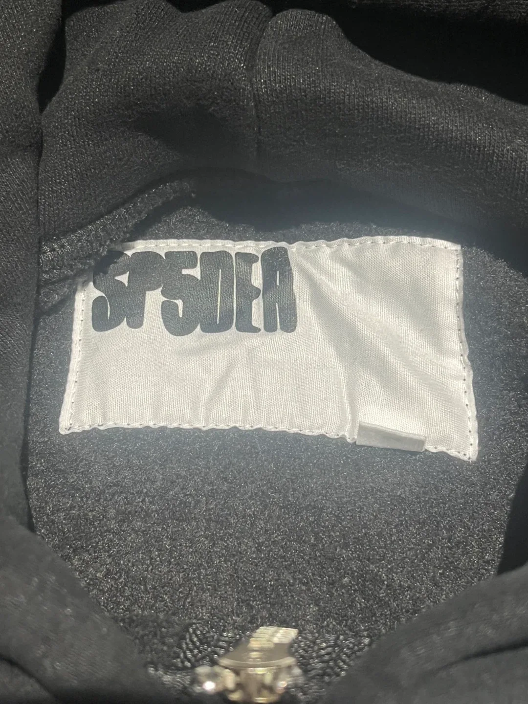 Black Sp5der Zipper Hoodie image indicator(8)
