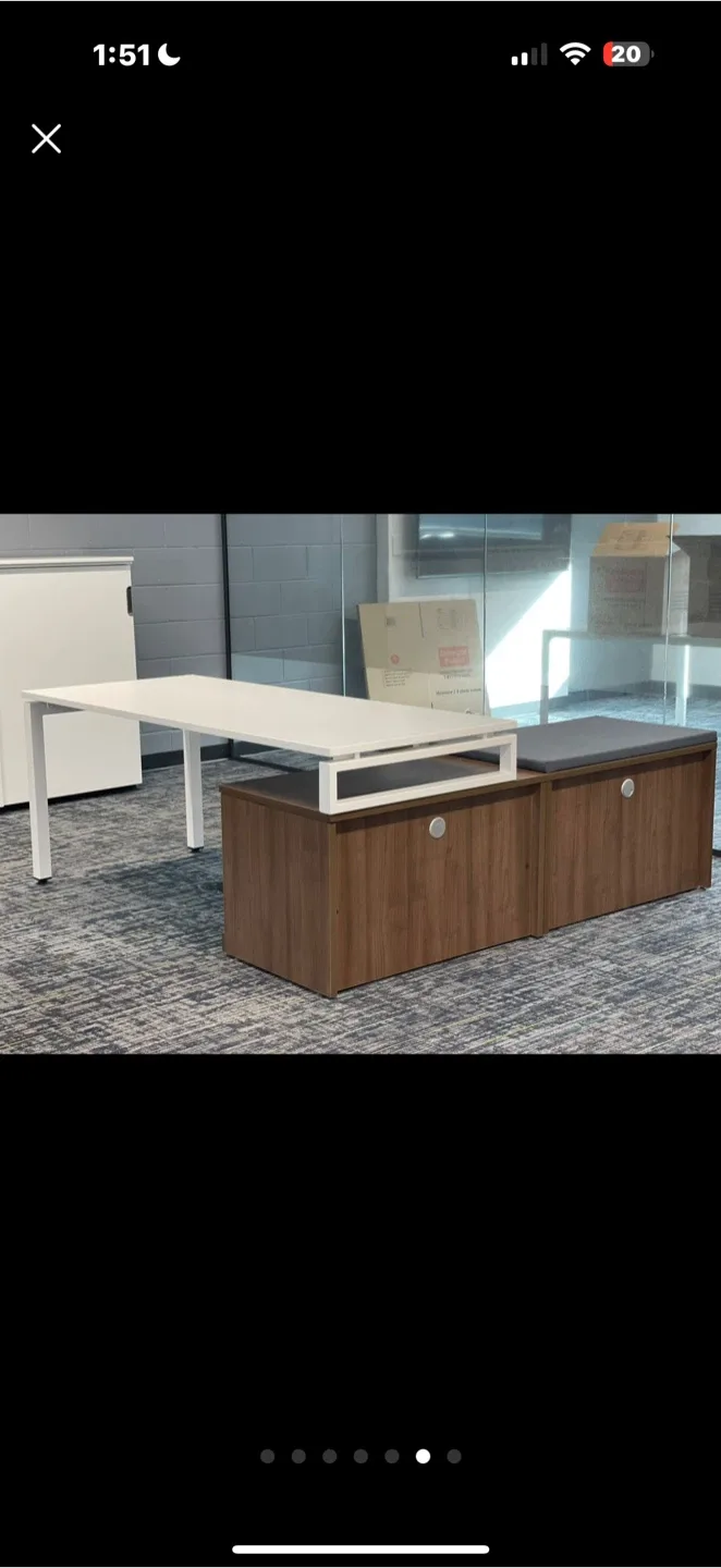 Office Desk with Storage Cabinets image indicator(6)