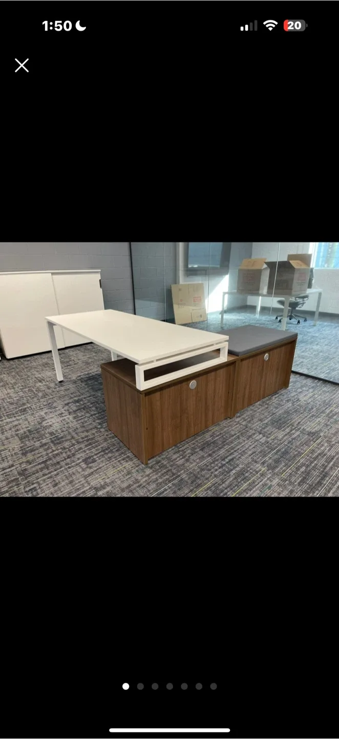 Office Desk with Storage Cabinets image indicator(2)