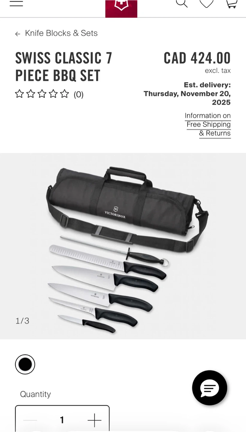 Victorinox Swiss Classic 7-Piece BBQ Set Knifes