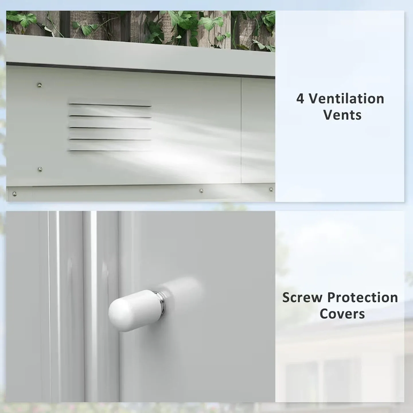 Metal Garden Shed - Galvanized Steel Structure image indicator(6)