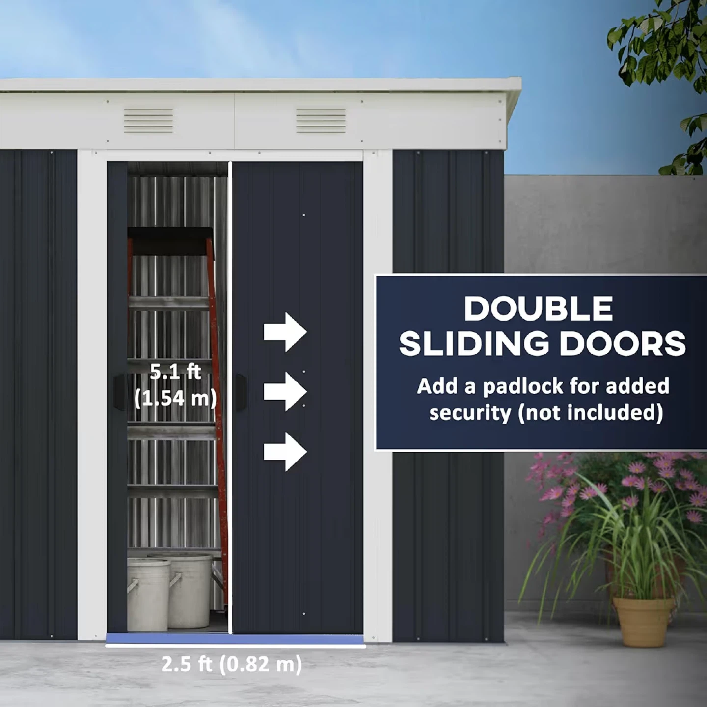 Metal Garden Shed - Galvanized Steel Structure - photo 5