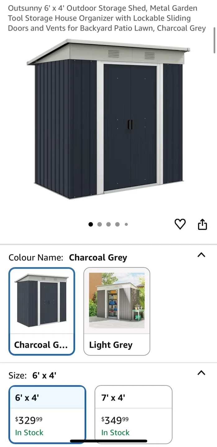 Metal Garden Shed - Galvanized Steel Structure image indicator(10)
