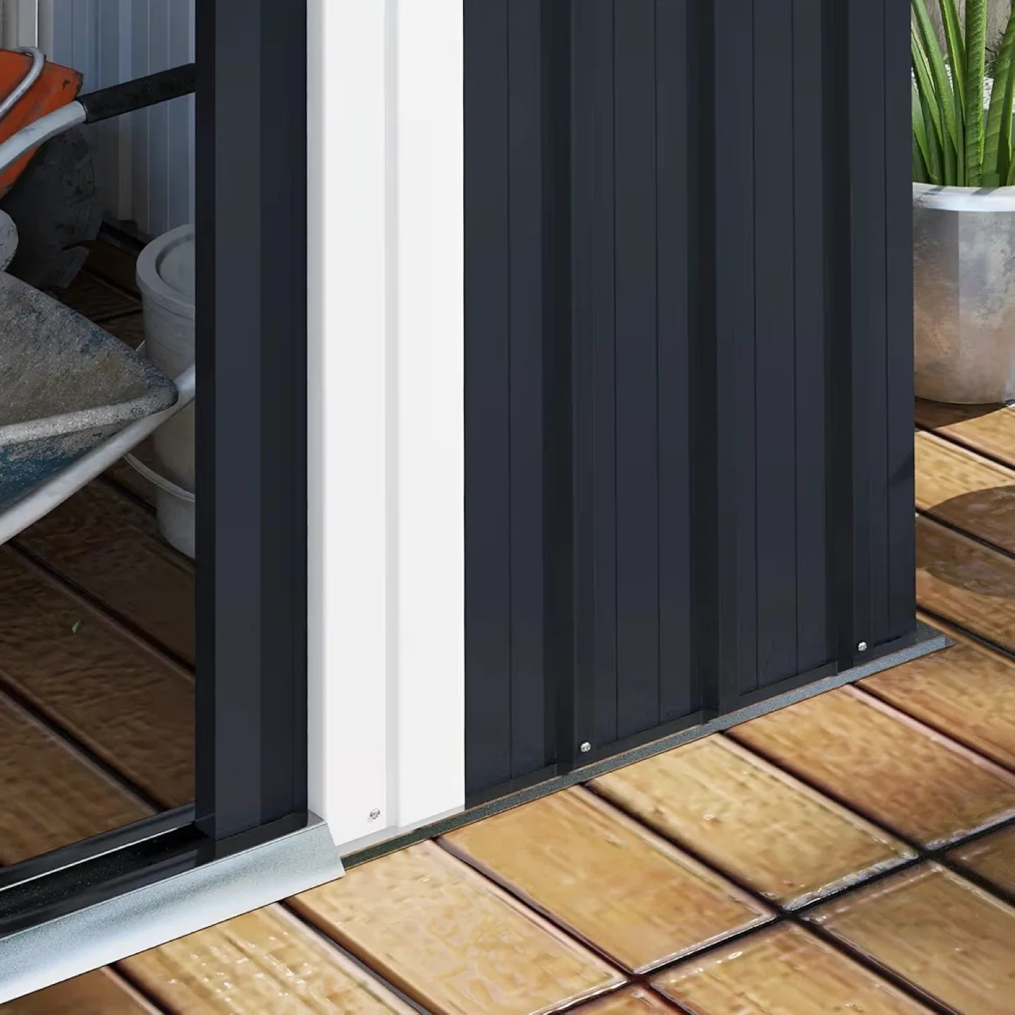 Metal Garden Shed - Galvanized Steel Structure image indicator(8)