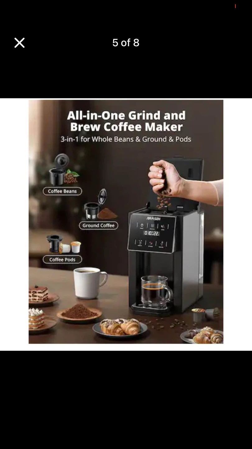AIRMSEN 3-IN-1 Coffee Maker Grind Pods - photo 5