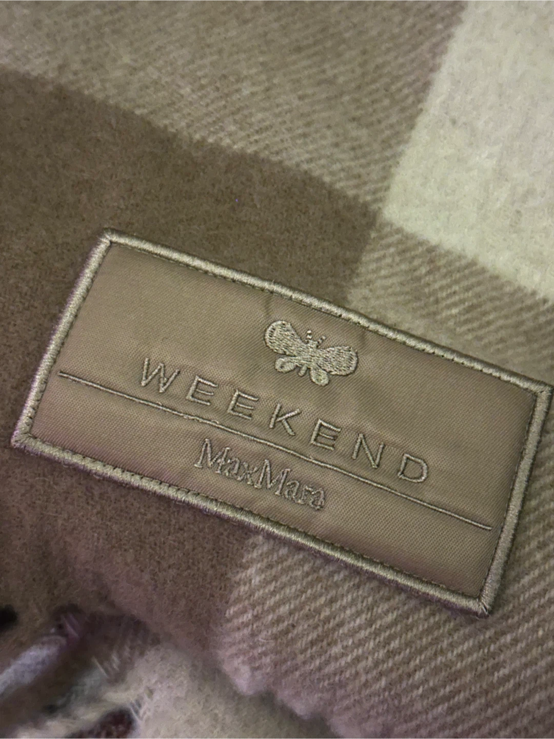 Weekend Max Mara Scarf - Beige Checkered - photo 2