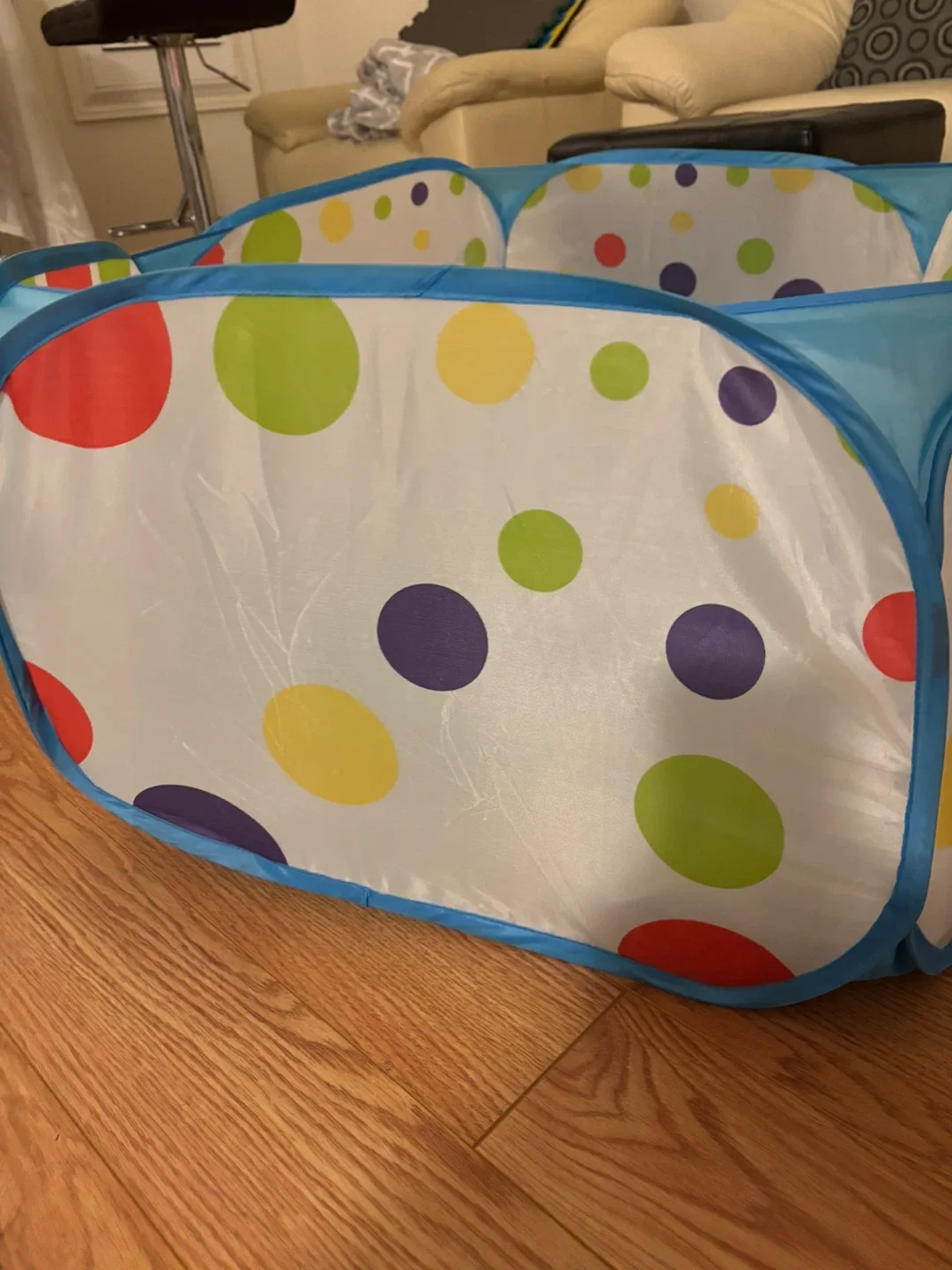 Foldable Kids Polka Dot Playpen image indicator(2)