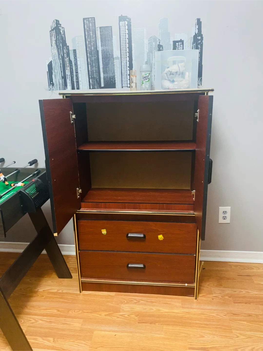 Wooden Armoire with Drawers image indicator(2)