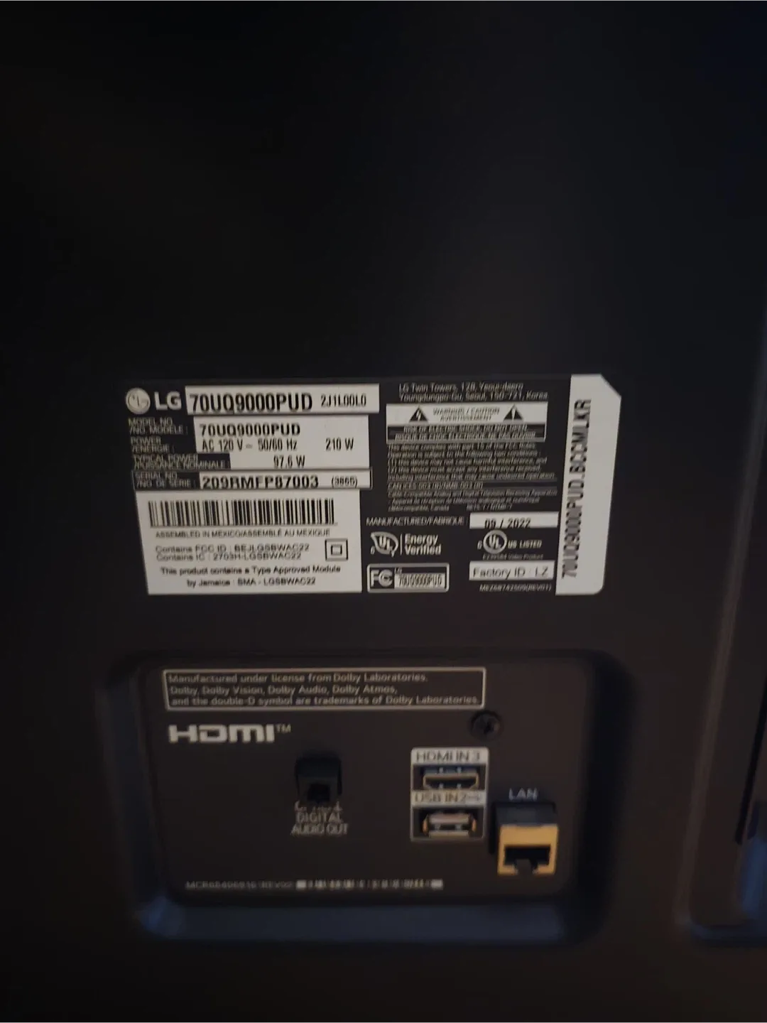 LG 70UQ9000PUD 70" 4K UHD Smart TV image indicator(2)