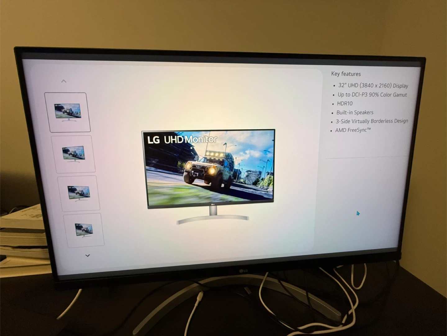 LG 32UN500-W 32" Ultra HD VA HDR10 Monitor