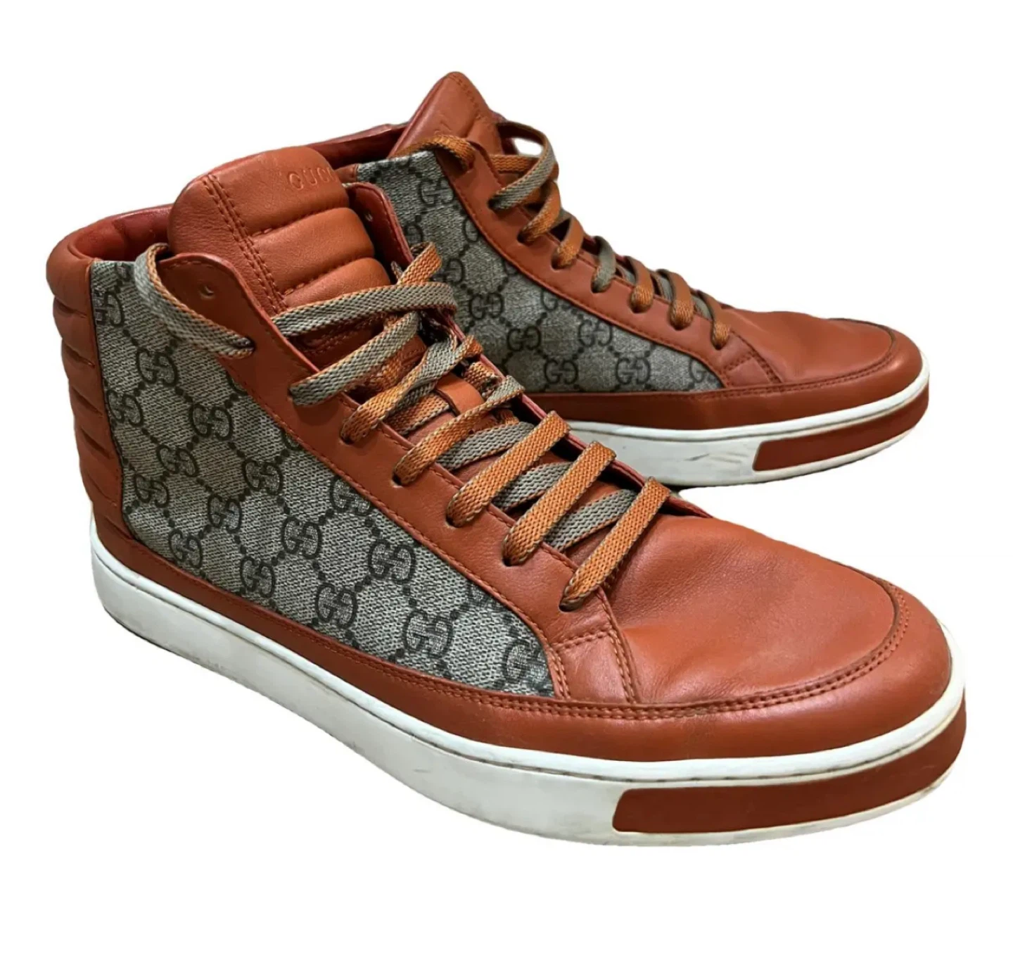 Authentic Gucci Supreme Leather High Top