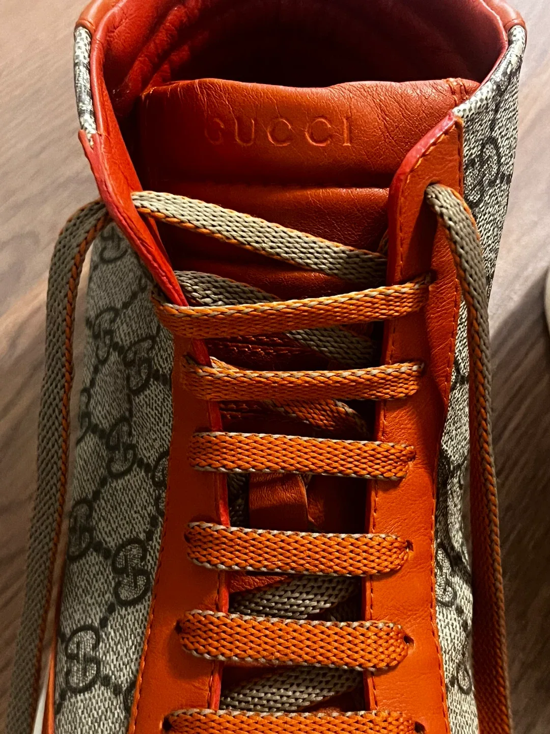 Authentic Gucci Supreme Leather High Top image indicator(4)