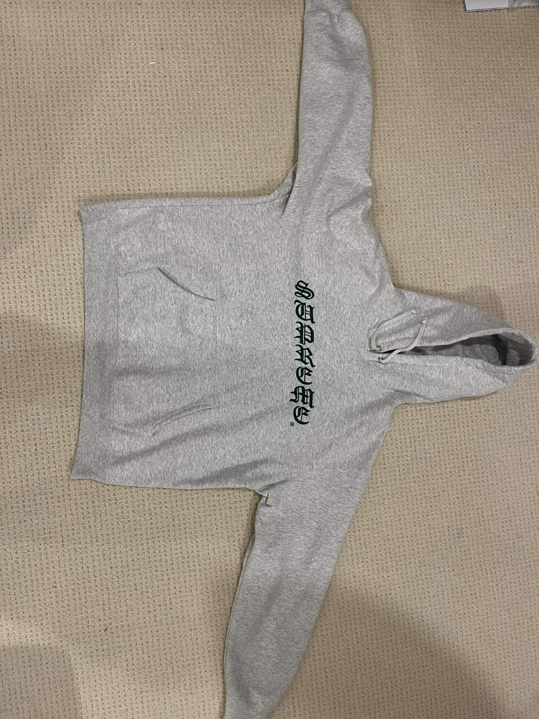 Supreme Hoodie - Grey - Size Large