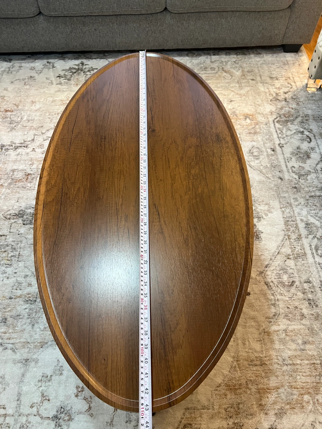 Oval Coffee Table - Wood & Glass Brand New - photo 5