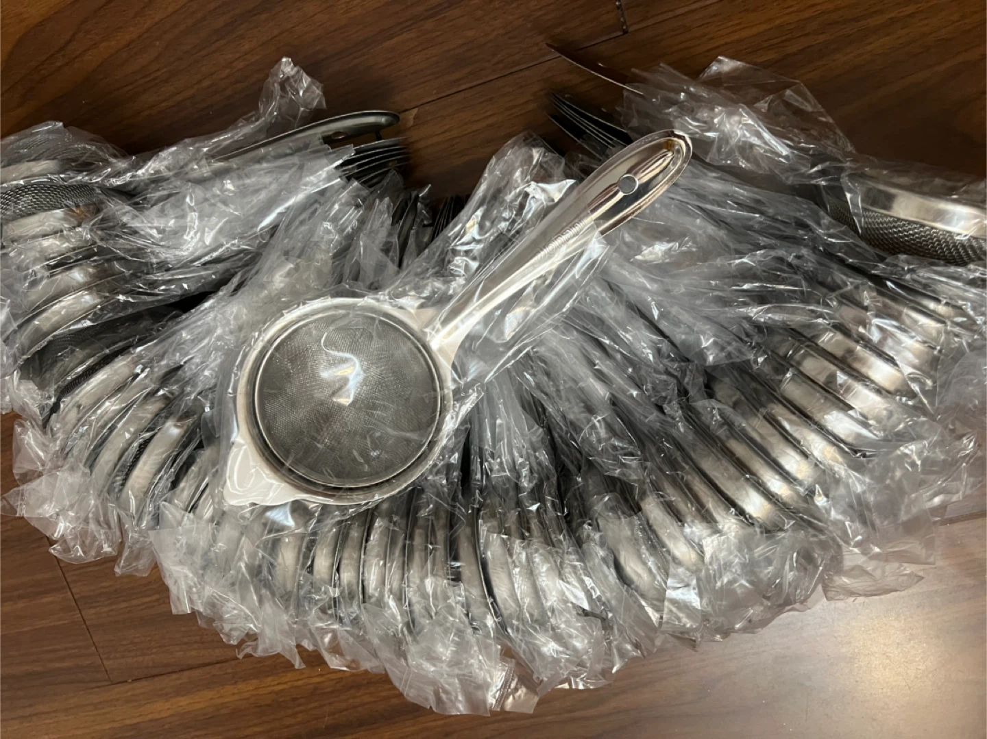 Steel tea strainer