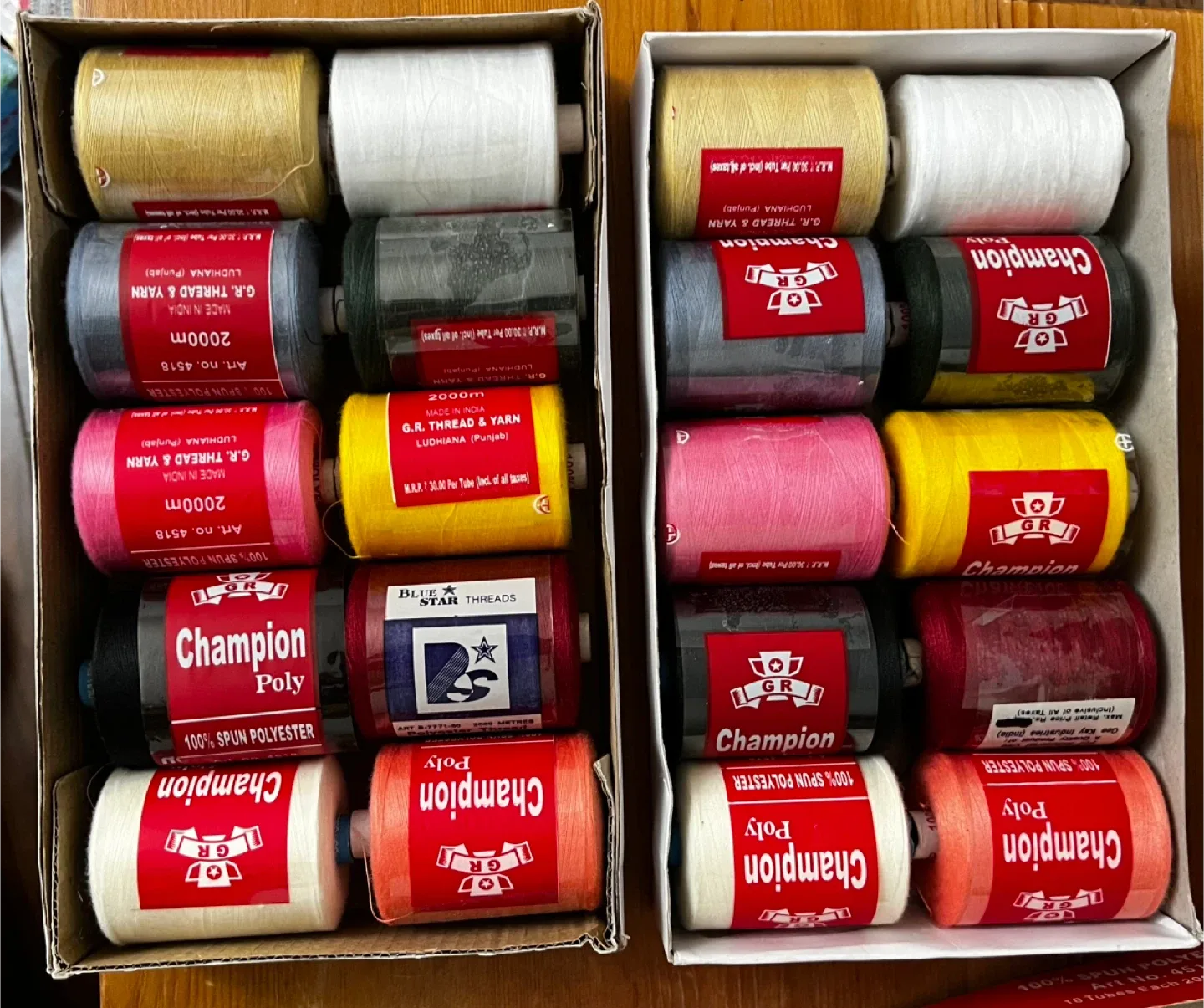 Champion Poly Thread - Assorted Colours