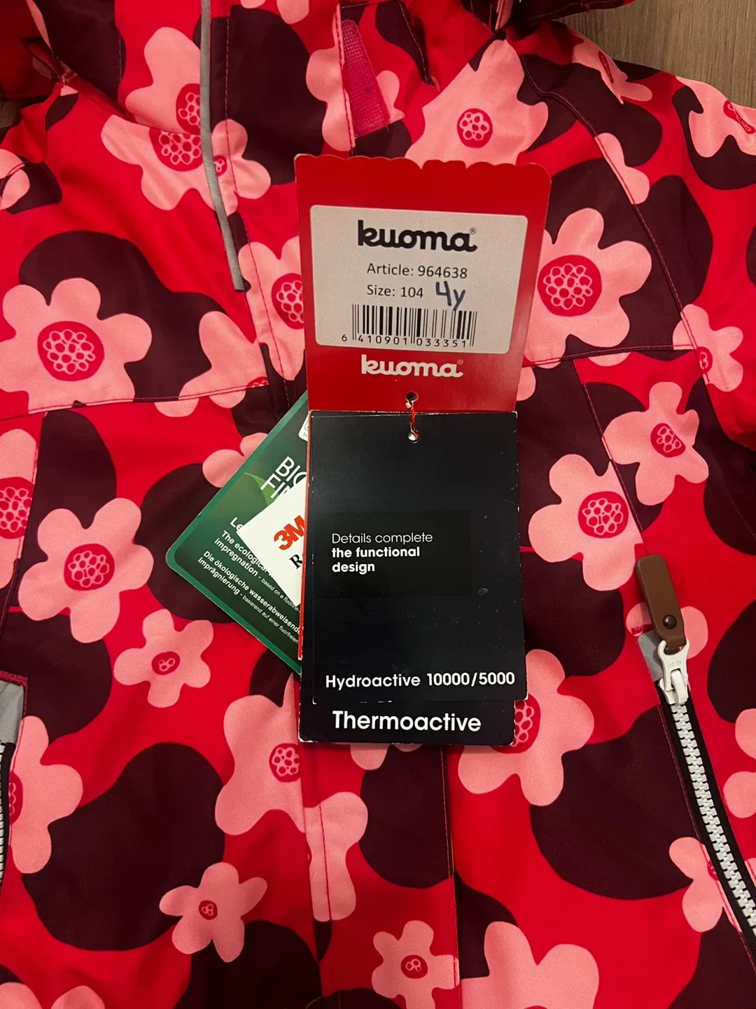 Brand New! Kuoma Girls' Winter Jacket, Size 4y image indicator(4)