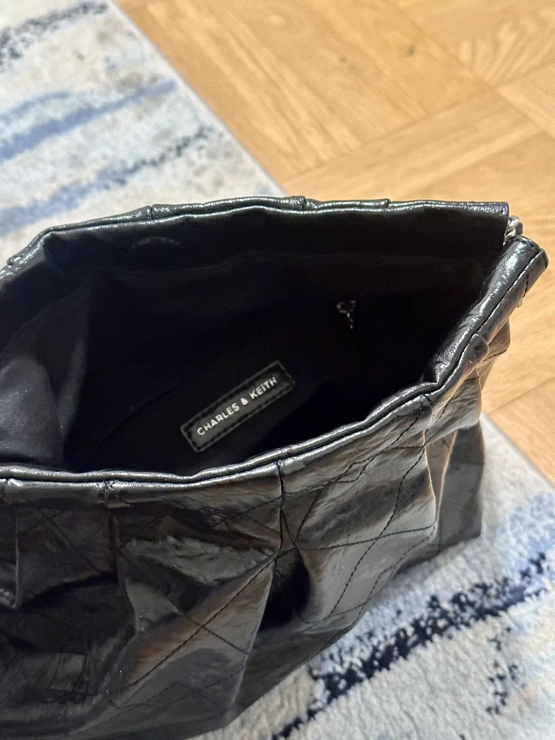 Charles & Keith Black Hobo Bag image indicator(2)