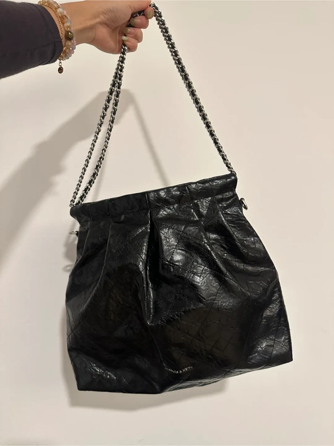 Charles & Keith Black Hobo Bag image indicator(5)