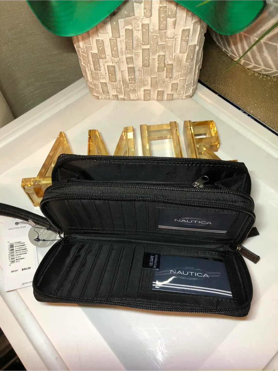 Nautica Black Wristlet Wallet - New with Tags! image indicator(5)
