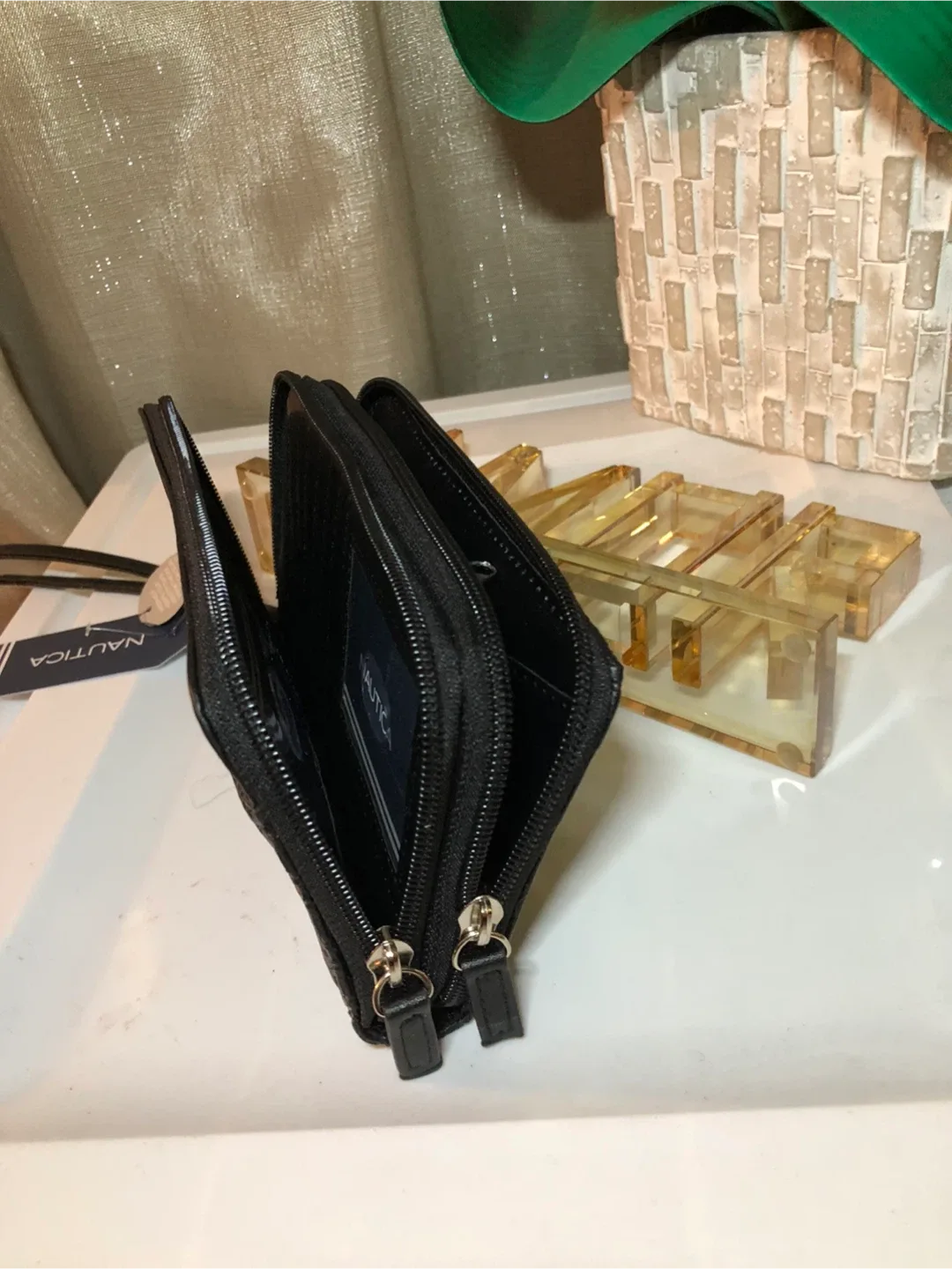 Nautica Black Wristlet Wallet - New with Tags! image indicator(4)