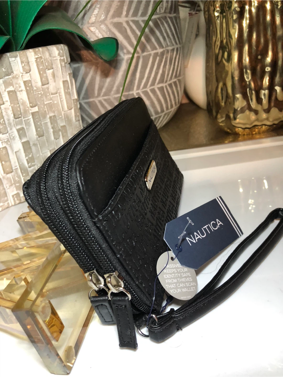 Nautica Black Wristlet Wallet - New with Tags! - photo 3