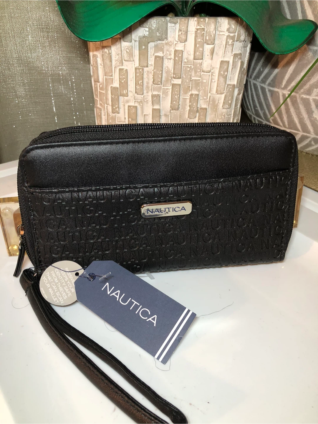 Nautica Black Wristlet Wallet - New with Tags!