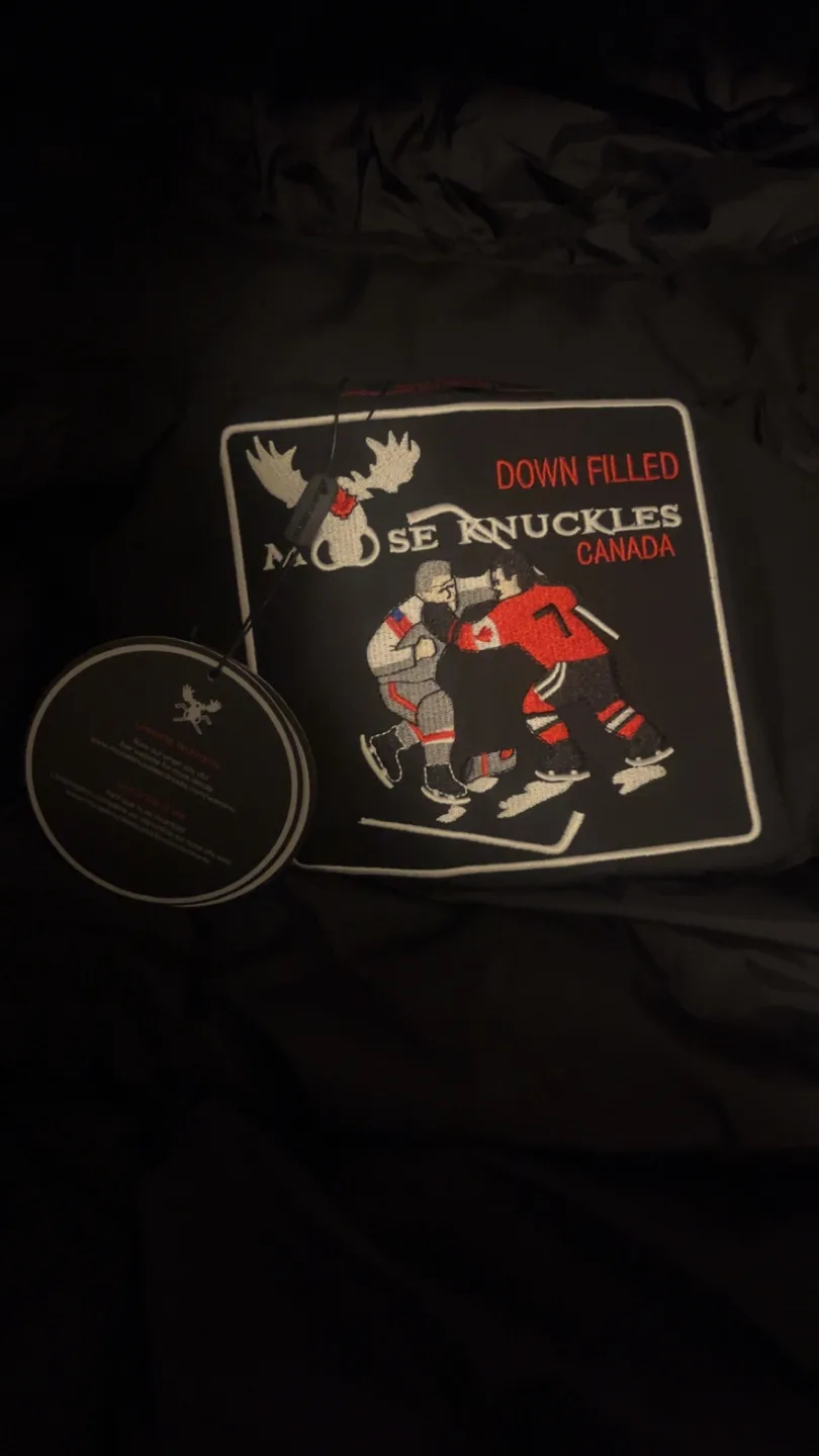 Moose Knuckles Black Down Filled Bomber Jacket image indicator(2)