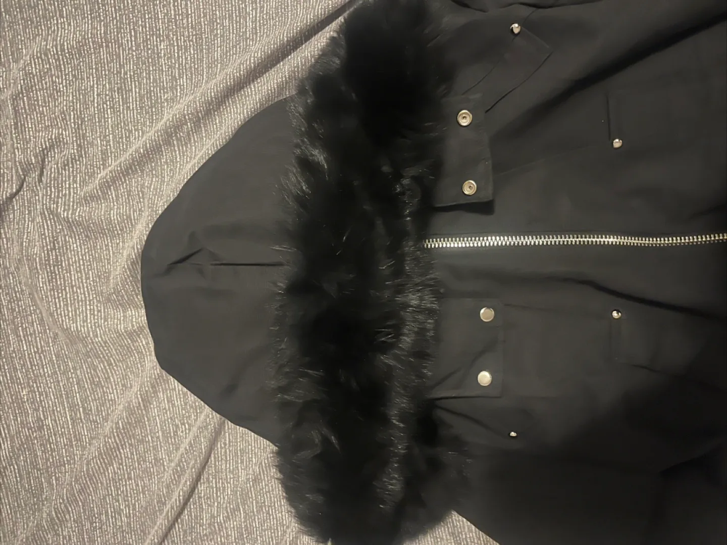 Moose Knuckles Black Down Filled Bomber Jacket image indicator(5)