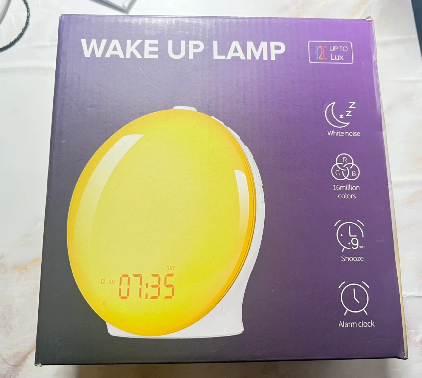 New Wake Up Lamp with White Noise & Alarm Clock image indicator(4)