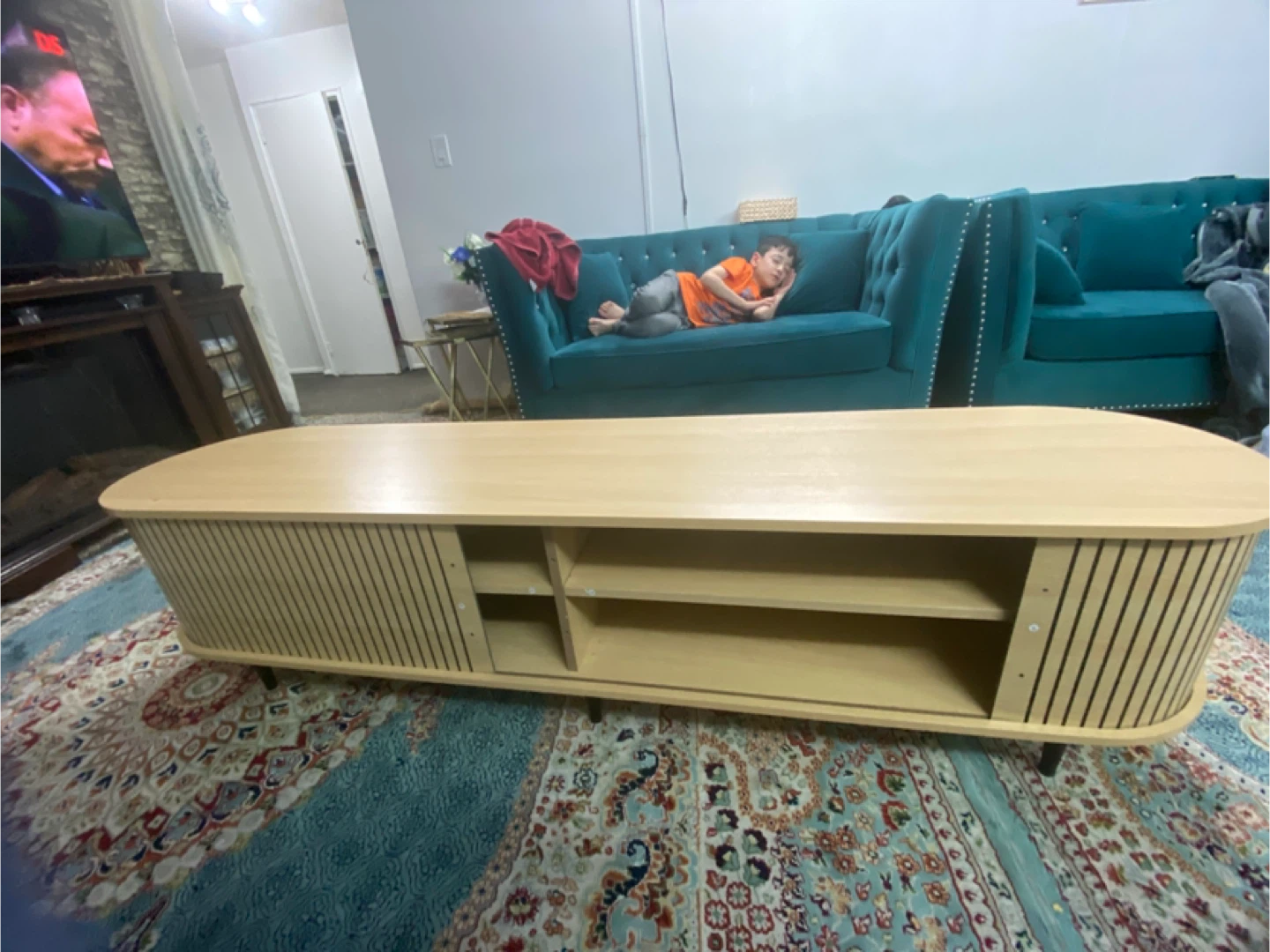 Light Wood TV Stand - photo 2