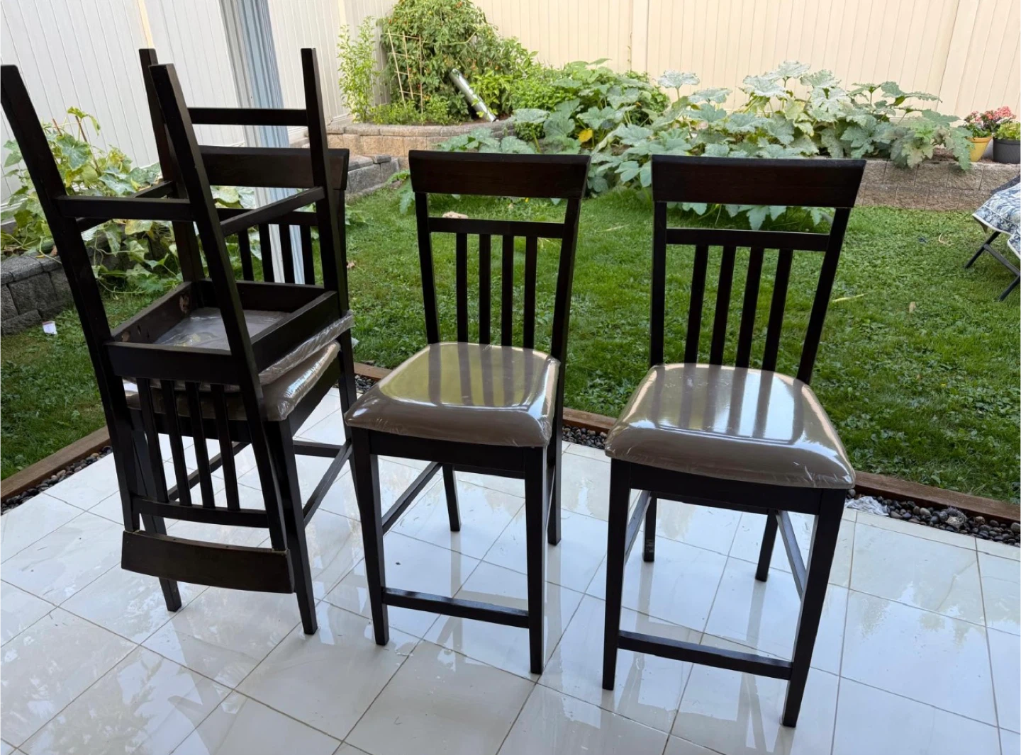 Dark Brown Square Dining Table & Chairs - photo 3